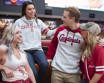 People wearing apparel from the Bud Shop