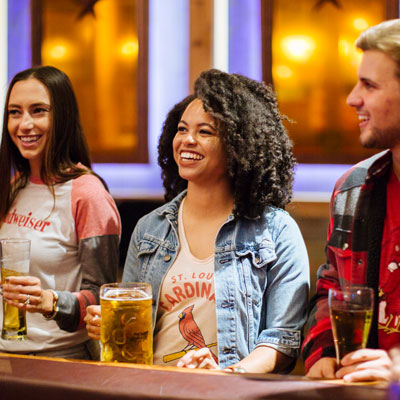 Group of people enjoying beer